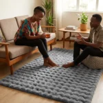 6×9 Bubble Rabbit Faux Fur Carpet