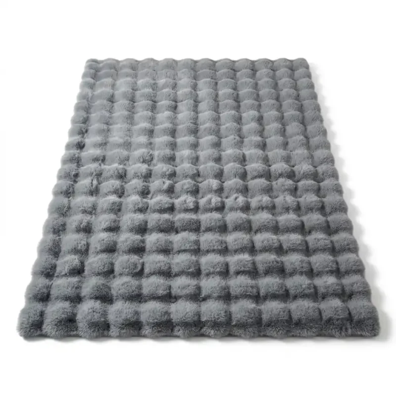 6×9 Bubble Rabbit Faux Fur Carpet
