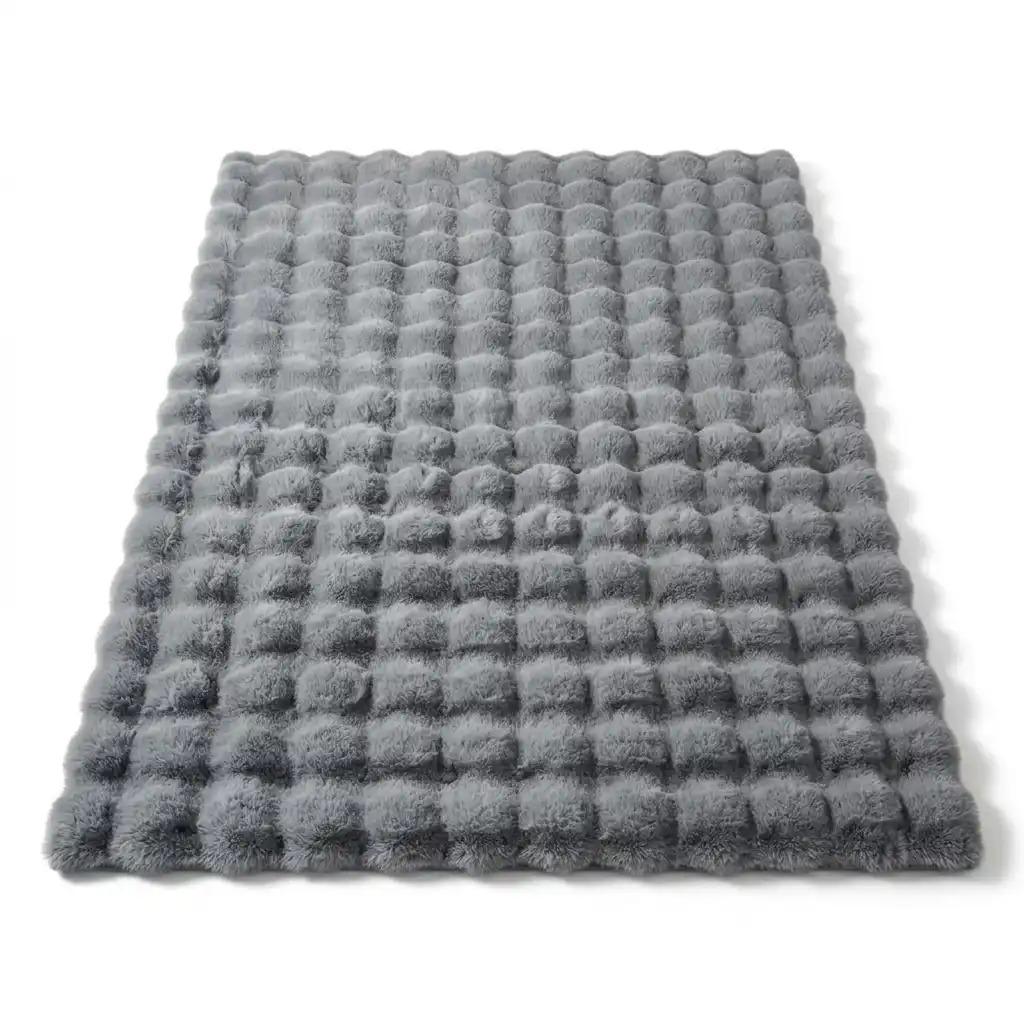 6×9 Bubble Rabbit Faux Fur Carpet