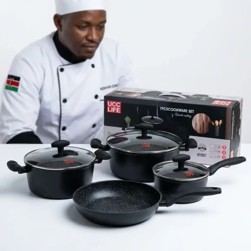 7-Piece Redberry UCC Life Granite Coating Cookware Set