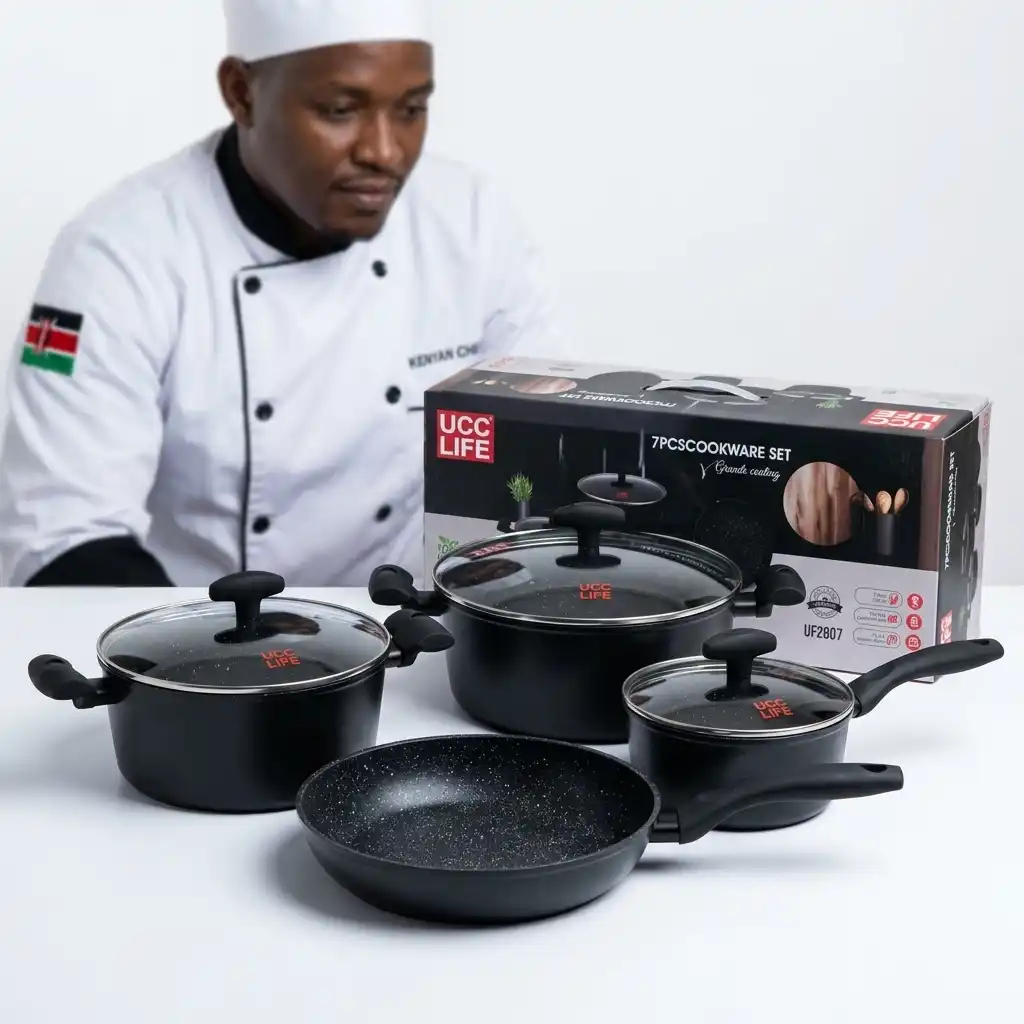 7-Piece Redberry UCC Life Granite Coating Cookware Set