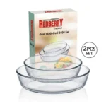 2pcs Borosilicate Glass Oval Dish Set - Image 3
