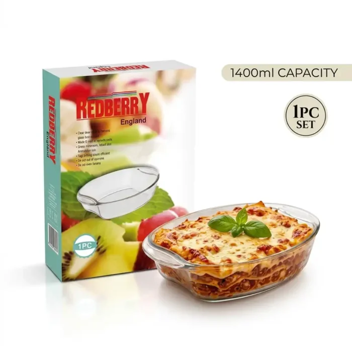 1400ml Borosilicate Glass Baking Dish