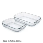 Glass Baking/Storage Tray (2pcs)