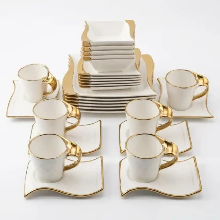 Gold Unique 30-Piece Dinner Set