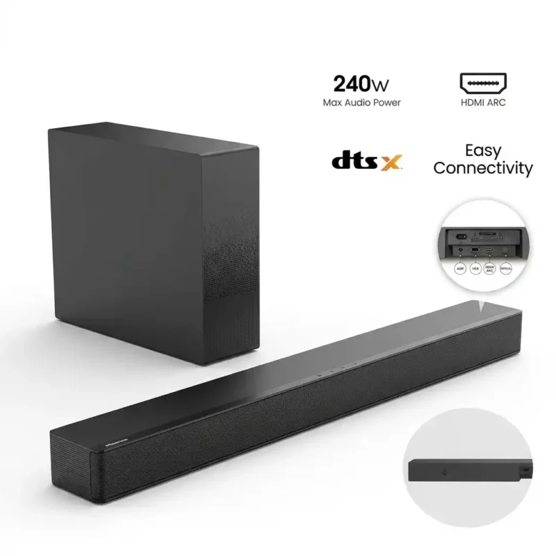 Hisense HS2100 2.1CH Black Soundbar | Smart Enterprise