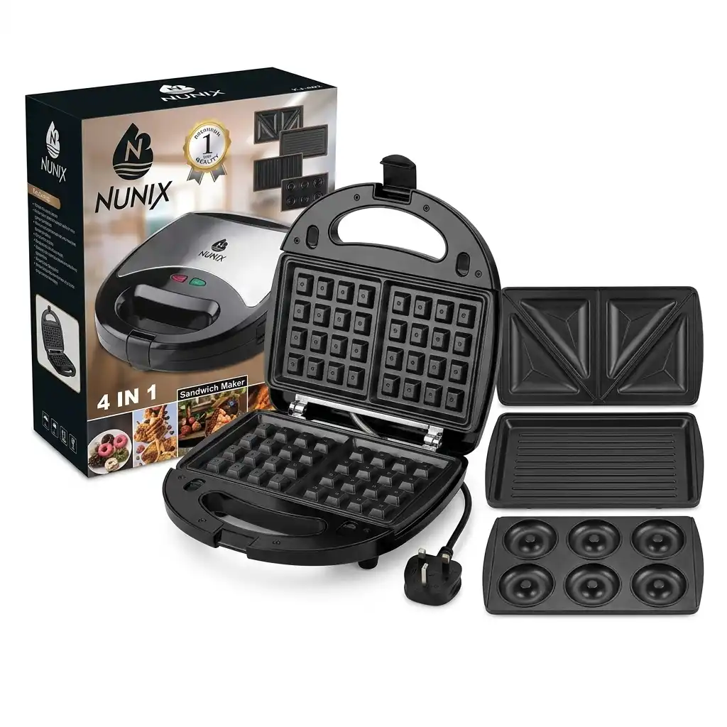 Nunix 4 in 1 Non-Stick Breakfast Sandwich Maker Nunix 4 in 1 Non-Stick Breakfast Sandwich Maker