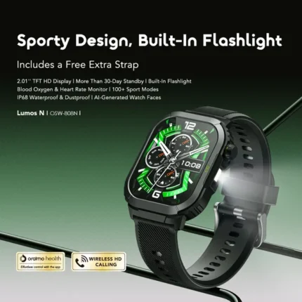Oraimo Watch Lumos N 2.01'' HD Display Smart Watch OSW-808N
