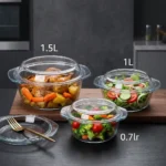 Signature 3-Piece Borosilicate Glass Casserole Set