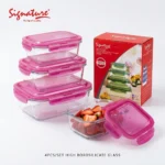 Signature 4 Glass Storage Bowls Airtight