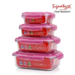 Signature 4 Glass Storage Bowls Airtight