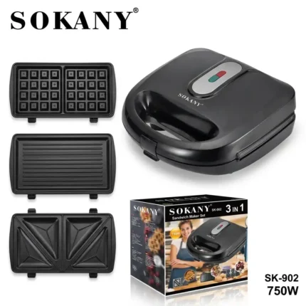 Sokany 3 in 1 Sandwich Maker