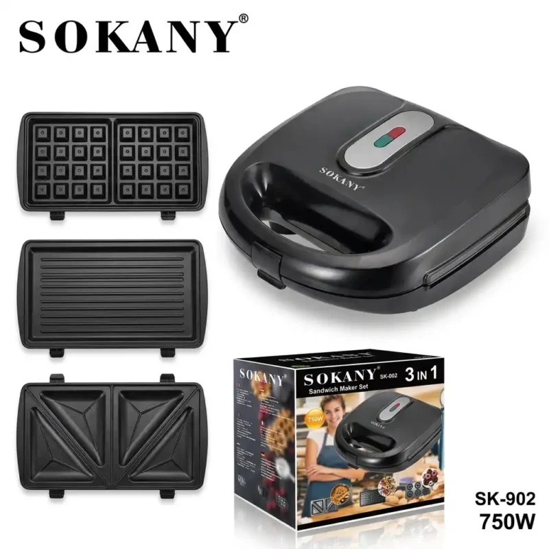 Sokany 3 in 1 Sandwich Maker