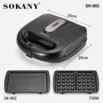 Sokany 3 in 1 Sandwich Maker - Image 2