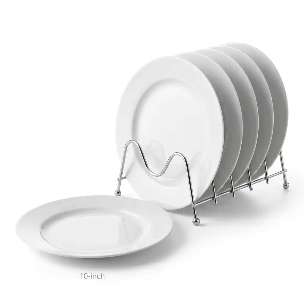 10-Inch Ceramic Dinner Plates Set (6 Pieces)