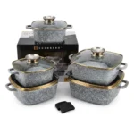 10 Piece Edenberg Granite Aluminum Cookware Set - Image 3