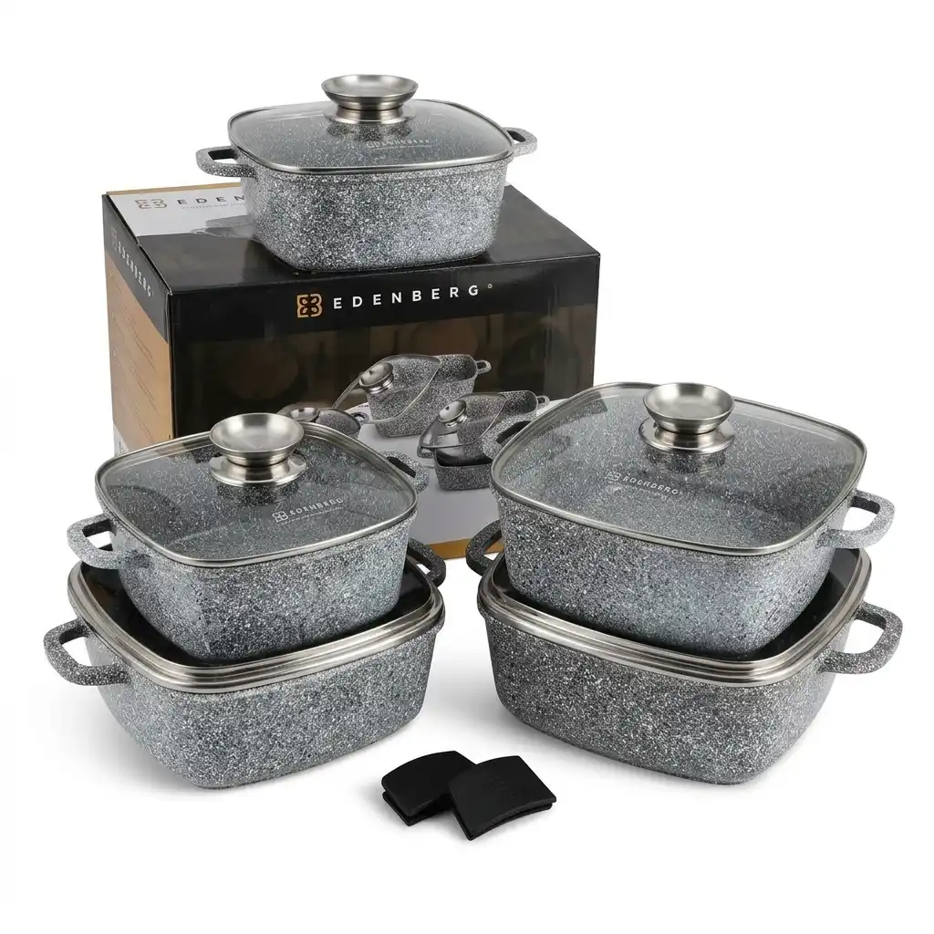 10 Piece Edenberg Granite Aluminum Cookware Set 10 Piece Edenberg Granite Aluminum Cookware Set