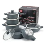10-Piece REDBERRY Granite Nonstick Cookware Set - Image 8