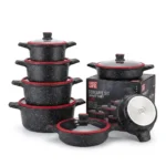 10-Piece REDBERRY Granite Nonstick Cookware Set - Image 6
