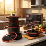 10-Piece REDBERRY Granite Nonstick Cookware Set - Image 5