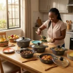 10-Piece Redberry JIO Granite Nonstick Cookware Set
