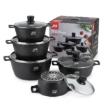10-Piece Redberry JIO Granite Nonstick Cookware Set