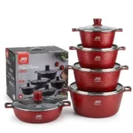 10-Piece Redberry JIO Granite Nonstick Cookware Set