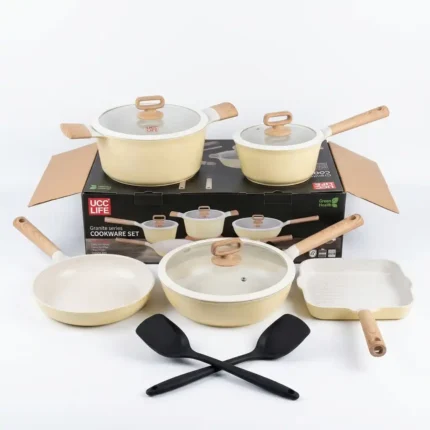 10-Piece REDBERRY UCC Life Granite Induction Cookware Set