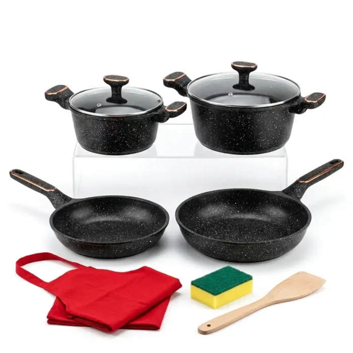 10-Piece REDBERRY UCC LIFE Granite Nonstick Cookware Set