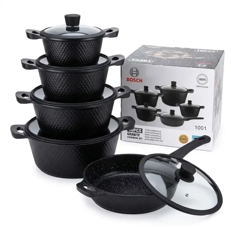 10pcs Bosch Granite Non-Stick Cookware Set