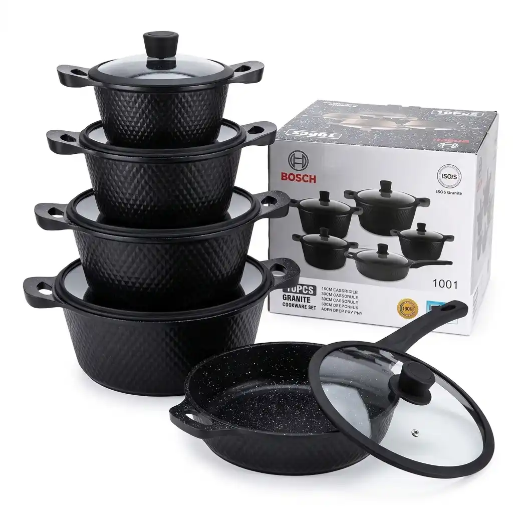10pcs Bosch Granite Non-Stick Cookware Set