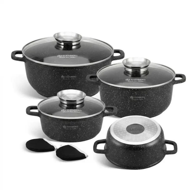 10pcs Edenberg Granite Non-Stick Cookware Set