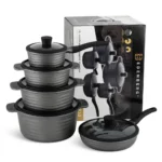 10pcs Edenberg Granite Non-Stick Cookware Set