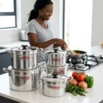 10pcs Heavy Gauge Aluminum Insulated Cookware Set - Image 4