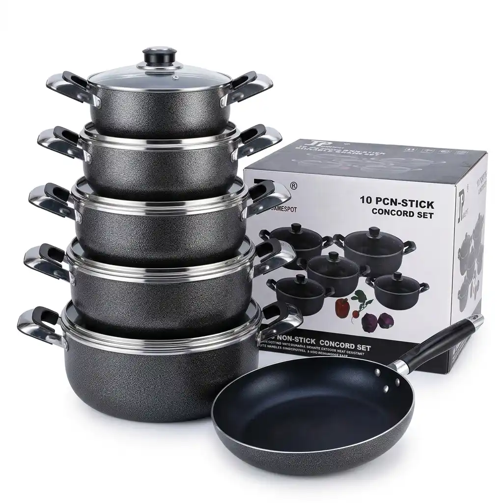 11-Piece JP Aluminum Non-Stick Cookware Set – Aluminium