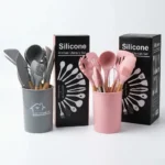 11-Piece Silicone Kitchen Utensil Set with Holder - Image 13