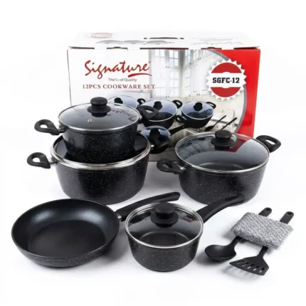 12-Piece Signature Marble Granite Cookware Set