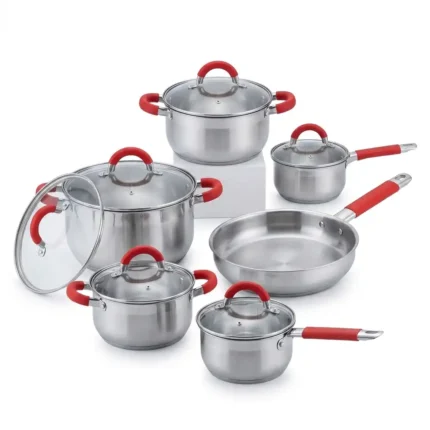 12-Piece SWISS LINE Stainless Steel Cookware Set