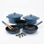 12-Piece UCC Life Blue Aluminum Non-Stick Cookware Set