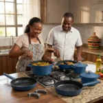 12-Piece UCC Life Blue Aluminum Non-Stick Cookware Set - Image 5