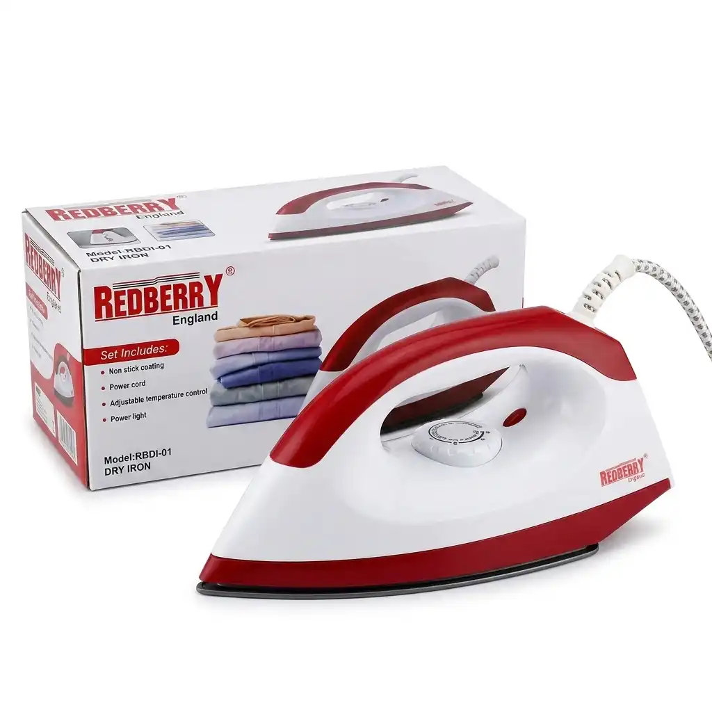 1200W Redberry RBDI-01 Non Stick Dry Iron