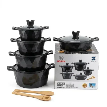 12pcs Bosch Premium Non-Stick Induction Cookware Set