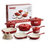 13-Piece Enamel Coated Cast Iron Cookware Set