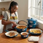 13-Piece Enamel Coated Cast Iron Cookware Set