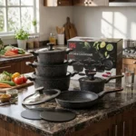 13-Piece Redberry Granite Nonstick Cookware Set