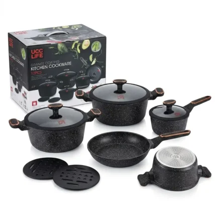 13-Piece Redberry Granite Nonstick Cookware Set