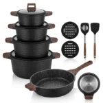 13-Piece Redberry UC1313 Granite Nonstick Cookware Set - Image 5