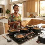 13-Piece Redberry UC1313 Granite Nonstick Cookware Set - Image 3