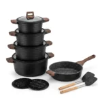 13-Piece Redberry UC1313 Granite Nonstick Cookware Set