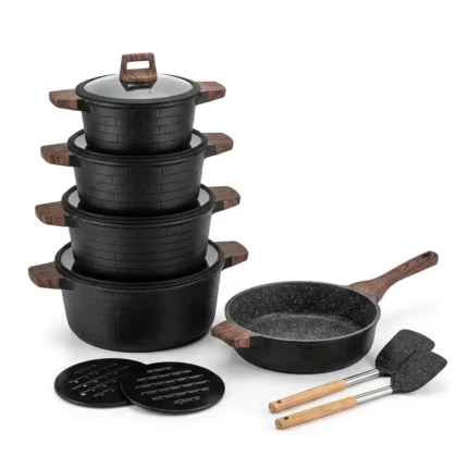 13-Piece Redberry UC1313 Granite Nonstick Cookware Set